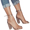 image:imageHee grand Womens Rhinestone Heels Gladiator Ankle Strappy High Heel Sandals Open Toe Chunky Dress Shoes for PartyGold