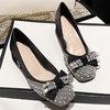 image:imageHee grand Womens Rhinestone Pearl Bow Square Toe Block Heel Pumps Slip On Chunky Low Heel Dress Shoes Comfortable Wedding Bridal Party Office Work Shoes for Ladies159black