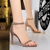 image:imageHee grand Womens Rhinestone Stiletto Heel Sandals Open Toe Ankle Strap Heels for Wedding Prom Party165champagne