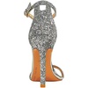 image:imageHee grand Womens Rhinestone Stiletto Heel Sandals Open Toe Ankle Strap Heels for Wedding Prom Party165silver