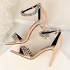 image:imageHee grand Womens Rhinestone Stiletto Heel Sandals Open Toe Ankle Strap Heels for Wedding Prom Party166pink