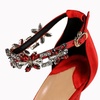 image:imageHee grand Womens Rhinestone Stiletto Heel Sandals Open Toe Ankle Strap Heels for Wedding Prom Party166red