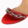 image:imageHee grand Womens Rhinestone Stiletto Heel Sandals Open Toe Ankle Strap Heels for Wedding Prom Party166red