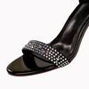image:imageHee grand Womens Rhinestone Stiletto Heel Sandals Open Toe Ankle Strap Heels for Wedding Prom Party168black