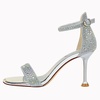 image:imageHee grand Womens Rhinestone Stiletto Heel Sandals Open Toe Ankle Strap Heels for Wedding Prom Party168silver