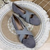 image:imageHee grand Womens Round Toe Cross Elastic Straps Ballet Flats Soft Dancing Shoes Retro Mary Janes Shoes Comfortable Walking Shoes762gray