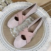 image:imageHee grand Womens Round Toe Cross Elastic Straps Ballet Flats Soft Dancing Shoes Retro Mary Janes Shoes Comfortable Walking Shoes762light Pink