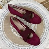 image:imageHee grand Womens Round Toe Cross Elastic Straps Ballet Flats Soft Dancing Shoes Retro Mary Janes Shoes Comfortable Walking Shoes762wine Red
