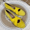 image:imageHee grand Womens Round Toe Cross Elastic Straps Ballet Flats Soft Dancing Shoes Retro Mary Janes Shoes Comfortable Walking Shoes762yellow