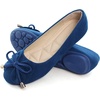 image:imageHee grand Womens Slip On Ballet Flats Cute Flowers Soft Flock Round Toe Flat Shoes1blue