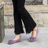 image:imageHee grand Womens Slip On Ballet Flats Cute Flowers Soft Flock Round Toe Flat Shoes1purple