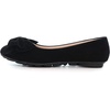 image:imageHee grand Womens Slip On Ballet Flats Cute Flowers Soft Flock Round Toe Flat Shoes2black