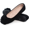 image:imageHee grand Womens Slip On Ballet Flats Cute Flowers Soft Flock Round Toe Flat Shoes2black