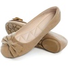 image:imageHee grand Womens Slip On Ballet Flats Cute Flowers Soft Flock Round Toe Flat Shoes2khaki