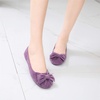 image:imageHee grand Womens Slip On Ballet Flats Cute Flowers Soft Flock Round Toe Flat Shoes2purple
