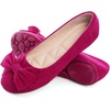image:imageHee grand Womens Slip On Ballet Flats Cute Flowers Soft Flock Round Toe Flat Shoes2rose