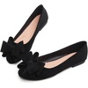 image:imageHee grand Womens Slip On Ballet Flats Cute Flowers Soft Flock Round Toe Flat Shoes493black