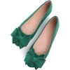 image:imageHee grand Womens Slip On Ballet Flats Cute Flowers Soft Flock Round Toe Flat Shoes493green