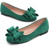 image:imageHee grand Womens Slip On Ballet Flats Cute Flowers Soft Flock Round Toe Flat Shoes493green