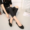 image:imageHee grand Womens Slip On Ballet Flats Cute Flowers Soft Flock Round Toe Flat ShoesBlack