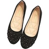 image:imageHee grand Womens Slip On Ballet Flats Cute Flowers Soft Flock Round Toe Flat ShoesBlack