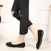 image:imageHee grand Womens Slip On Ballet Flats Cute Flowers Soft Flock Round Toe Flat ShoesBlack