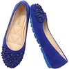 image:imageHee grand Womens Slip On Ballet Flats Cute Flowers Soft Flock Round Toe Flat ShoesBlue