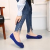 image:imageHee grand Womens Slip On Ballet Flats Cute Flowers Soft Flock Round Toe Flat ShoesBlue