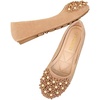 image:imageHee grand Womens Slip On Ballet Flats Cute Flowers Soft Flock Round Toe Flat ShoesKhaki