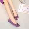 image:imageHee grand Womens Slip On Ballet Flats Cute Flowers Soft Flock Round Toe Flat ShoesPurple