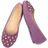 image:imageHee grand Womens Slip On Ballet Flats Cute Flowers Soft Flock Round Toe Flat ShoesPurple