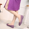 image:imageHee grand Womens Slip On Ballet Flats Cute Flowers Soft Flock Round Toe Flat ShoesPurple