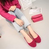 image:imageHee grand Womens Slip On Ballet Flats Cute Flowers Soft Flock Round Toe Flat ShoesRose