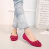 image:imageHee grand Womens Slip On Ballet Flats Cute Flowers Soft Flock Round Toe Flat ShoesRose
