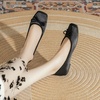 image:imageHee grand Womens Square Toe Ballet Flats with Bow Casual Comfortable SlipOn Ballerina Shoes Dressy Satin Flat Shoes472black