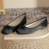 image:imageHee grand Womens Square Toe Ballet Flats with Bow Casual Comfortable SlipOn Ballerina Shoes Dressy Satin Flat Shoes472black