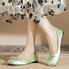 image:imageHee grand Womens Square Toe Ballet Flats with Bow Casual Comfortable SlipOn Ballerina Shoes Dressy Satin Flat Shoes472green