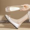image:imageHee grand Womens Square Toe Ballet Flats with Bow Casual Comfortable SlipOn Ballerina Shoes Dressy Satin Flat Shoes472pink