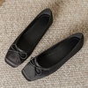 image:imageHee grand Womens Square Toe Ballet Flats with Bow Casual Comfortable SlipOn Ballerina Shoes Dressy Satin Flat Shoes473black