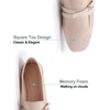 image:imageHee grand Womens Square Toe Flats Faux Suede Casual Womens Flats Comfort SlipOn Loafers Work OfficeAapricot