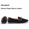 image:imageHee grand Womens Square Toe Flats Faux Suede Casual Womens Flats Comfort SlipOn Loafers Work OfficeAblack