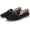 image:imageHee grand Womens Square Toe Flats Faux Suede Casual Womens Flats Comfort SlipOn Loafers Work OfficeAblack
