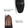 image:imageHee grand Womens Square Toe Flats Faux Suede Casual Womens Flats Comfort SlipOn Loafers Work OfficeAblack