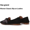 image:imageHee grand Womens Square Toe Flats Faux Suede Casual Womens Flats Comfort SlipOn Loafers Work OfficeBblack