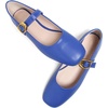 image:imageHee grand Womens Square Toe Mary Jane Shoes Ankle Strap Ballet Flats Comfortable PU Leather Dress ShoesBlue