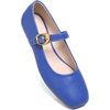image:imageHee grand Womens Square Toe Mary Jane Shoes Ankle Strap Ballet Flats Comfortable PU Leather Dress ShoesBlue