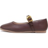 image:imageHee grand Womens Square Toe Mary Jane Shoes Ankle Strap Ballet Flats Comfortable PU Leather Dress ShoesDark Brown