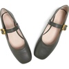 image:imageHee grand Womens Square Toe Mary Jane Shoes Ankle Strap Ballet Flats Comfortable PU Leather Dress ShoesDark Green