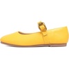 image:imageHee grand Womens Square Toe Mary Jane Shoes Ankle Strap Ballet Flats Comfortable PU Leather Dress ShoesYellow