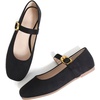 image:imageHee grand Womens Square Toe Mary Jane Shoes Ankle Strap Ballet Flats Comfortable Suede Dress ShoesBlack